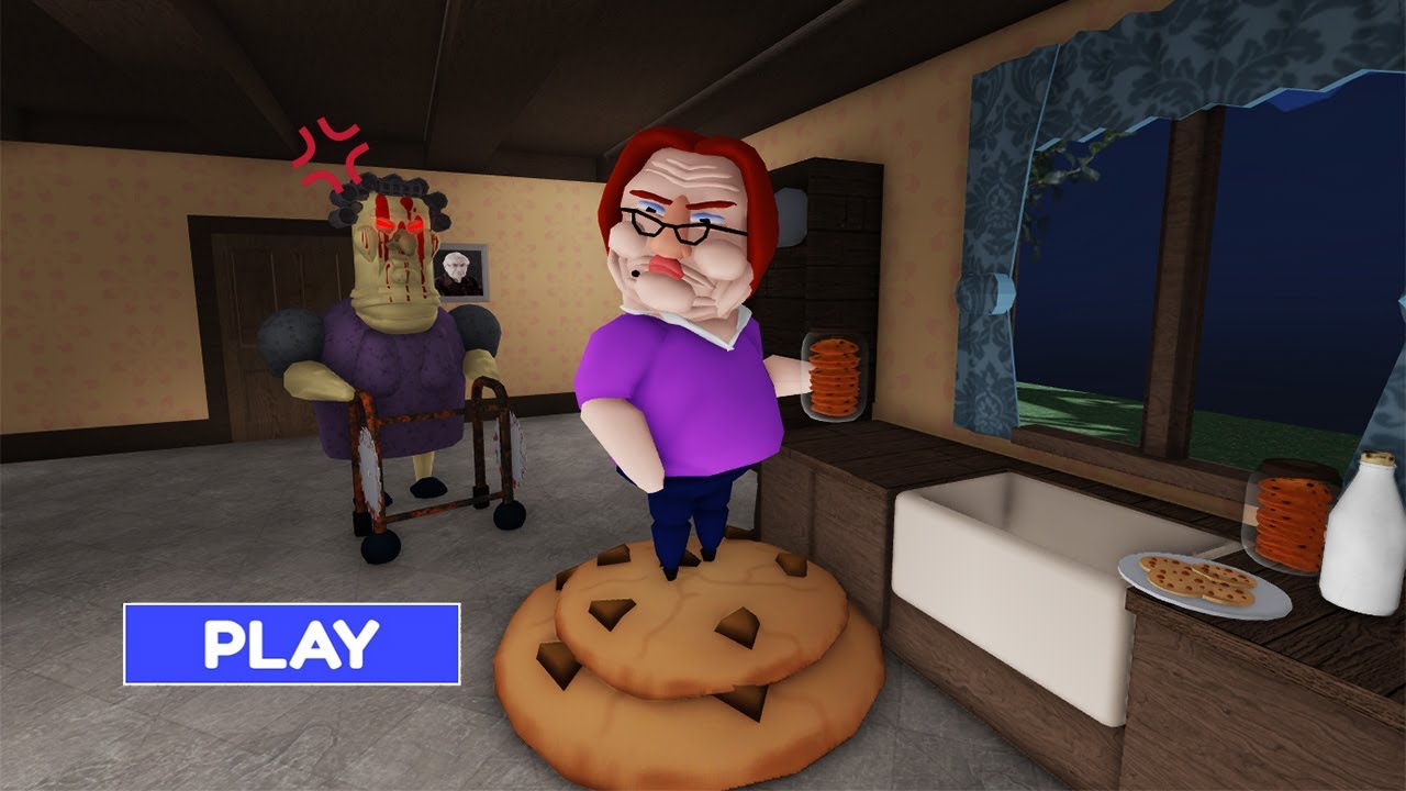 EXE GRUMPY GRAN CATCH BETTY NURCERY WHEN SHE STEAL COOKIES !! walkthrough gameplay  