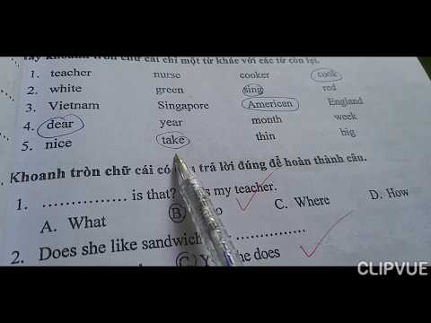 Video Tiếng Anh Lớp 5 - Giải đề thi giữa học kỳ 2 (đề 1) - YouTube