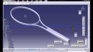 Catia V5 Tutorial|How to create a Tennis Racket/Shuttle Bat/Badminton Racket|GSD|Part 6