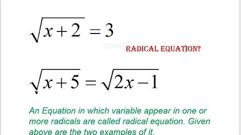 Radical Equations | Radical Equation || KPK All Boards Class 10 Exercise 1.3