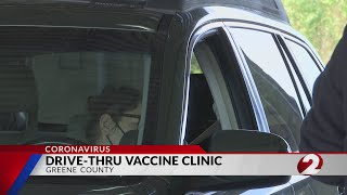 Greene County Public Health holds first drive-thru vaccine clinic