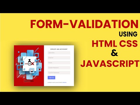 Form - Validation Using Javascript Regex | Form | Web development |