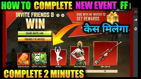 Invite And Win Event Freefire | Complete In 5 Minutes 🤯 Invite And Win Event Complete Kaise Kare ?