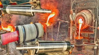 Awesome Manufacturing Process of Largest Machine Shaft Used Old Scrap’s