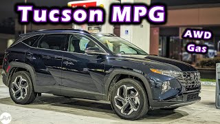 2024 Hyundai Tucson Awd Mpg Test Real-World Range Fuel Efficiency For 25L Non-Hybrid