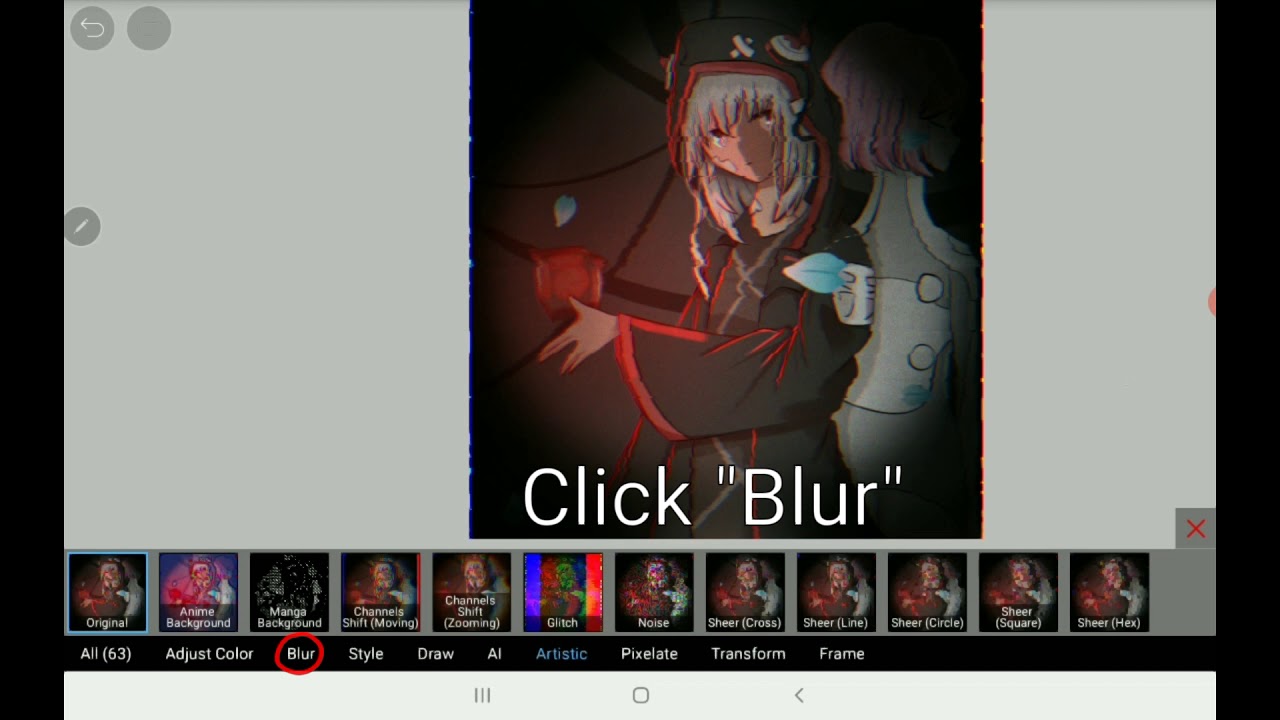 How to add special glitch effects onto a drawing in ibis paint x