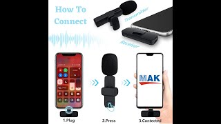 MMAK Wireless Lavalier Microphone MK-08 Collar Mic | How To Connect | Instructions screenshot 5