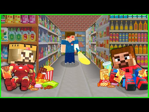 ARDA VE RÜZGAR GİZLİCE MARKETTE KALIYOR! 😱 - Minecraft