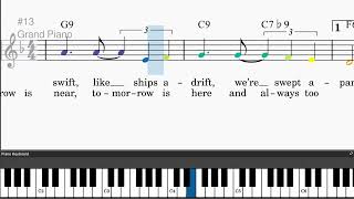 Speak Low by Kurt Weill - Easy piano tutorials with leadsheet and chords