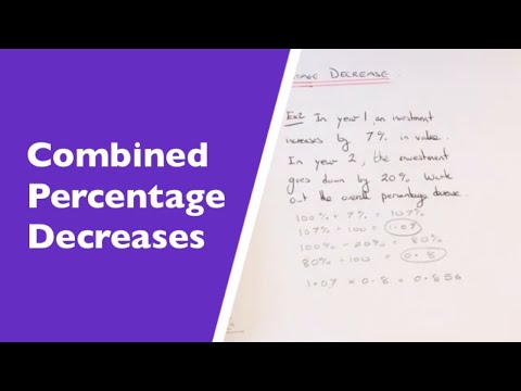 Working Out The Combined Percentage Decrease Given Two Percentage Decreases (combining percentages)