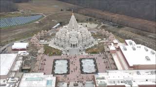 Aerial of the  Second Biggest Hindu Temple in the World , December 2023.