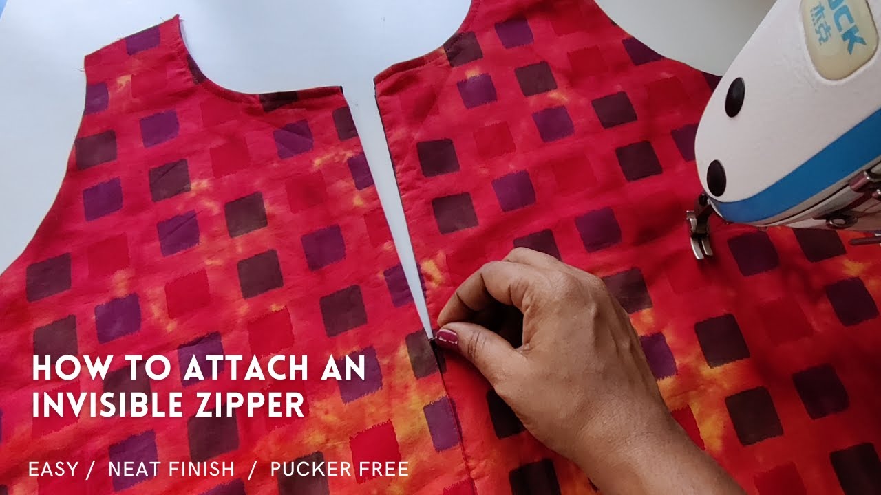 How to sew an Invisible Zip | BACK of Kurti | Any Dress