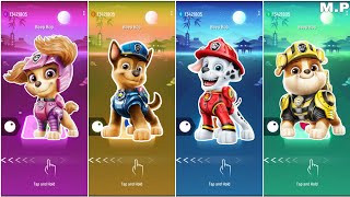 PAW PATROL: SKYE - CHASE - MARSHALL - RUBBLE - Tiles Hop EDM Rush!