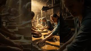Text overlay: “Gold Dust Extraction: Hard Work &amp; Reward 💎💪” #goldextraction #automobile