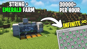 Easy AUTOMATIC String + Emerald Farm in Minecraft 1.21+