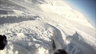 Telemark skiing in Valle Nevado, Chile, August 2011