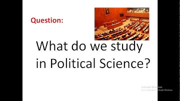 Political Science: Subject dimension and areas of study for CSS/PMS