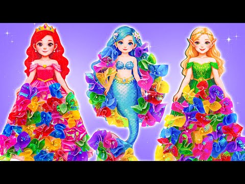 Too Sparkly to Handle! DIY Princess Outfits Challenge 🌸✨