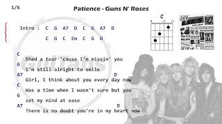 Patience - Gun's N Roses - Lyrics and Chord 🎸 screenshot 1