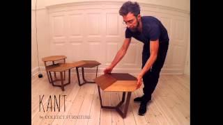 Presenting coffee table KANT in solid oak