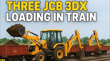 Thri JCB 3DX bachoe Jally Loading together in Train | gsb loading on  Railway Track  | Jcb new video