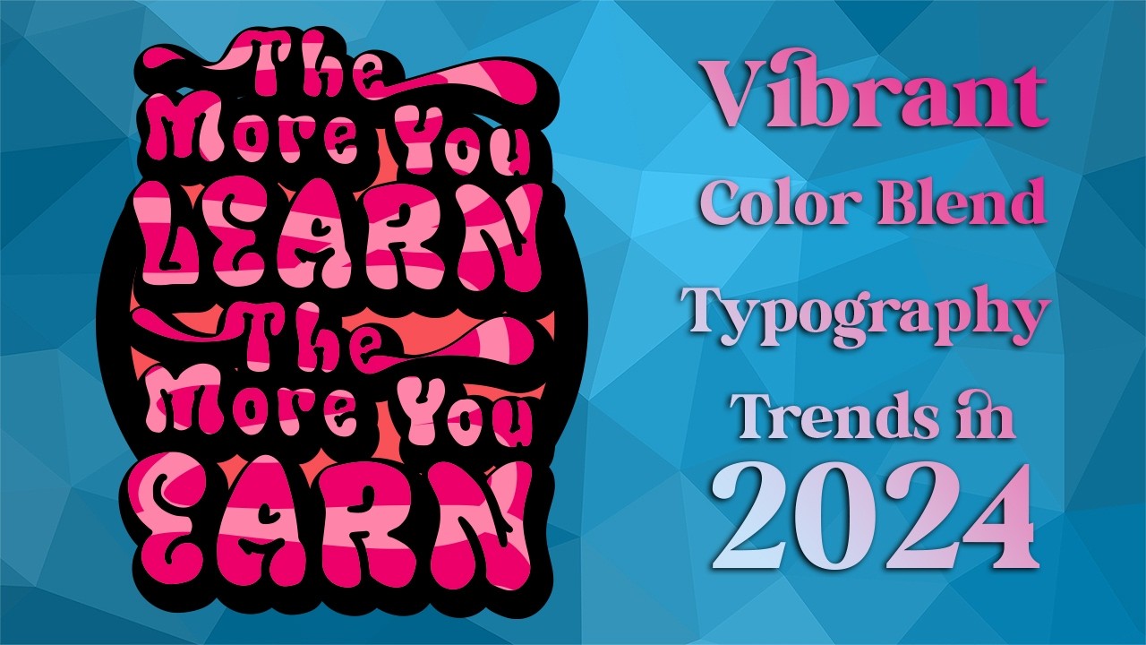 Vibrant Color Blend Typography Trends in 2024/ HLGRAPHICS - YouTube