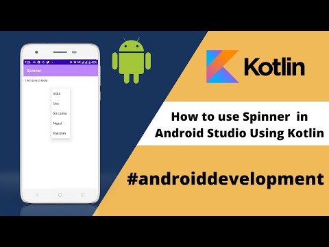 How To Use Spinner in android studio using kotlin in hindi