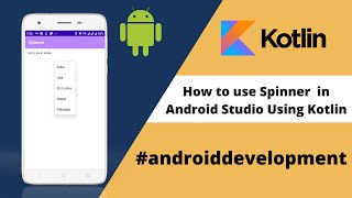 How To Use Spinner in android studio using kotlin in hindi
