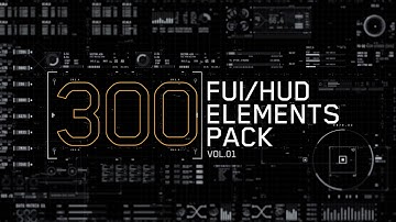 300 FUI/HUD Elements Pack Vol1 Promo