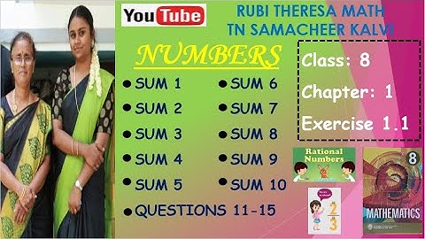8th Maths _ TN Samacheer Kalvi _ Chapter 1 _ Numbers _ Rational Numbers   Exercise 1.1 _ SUMS  15