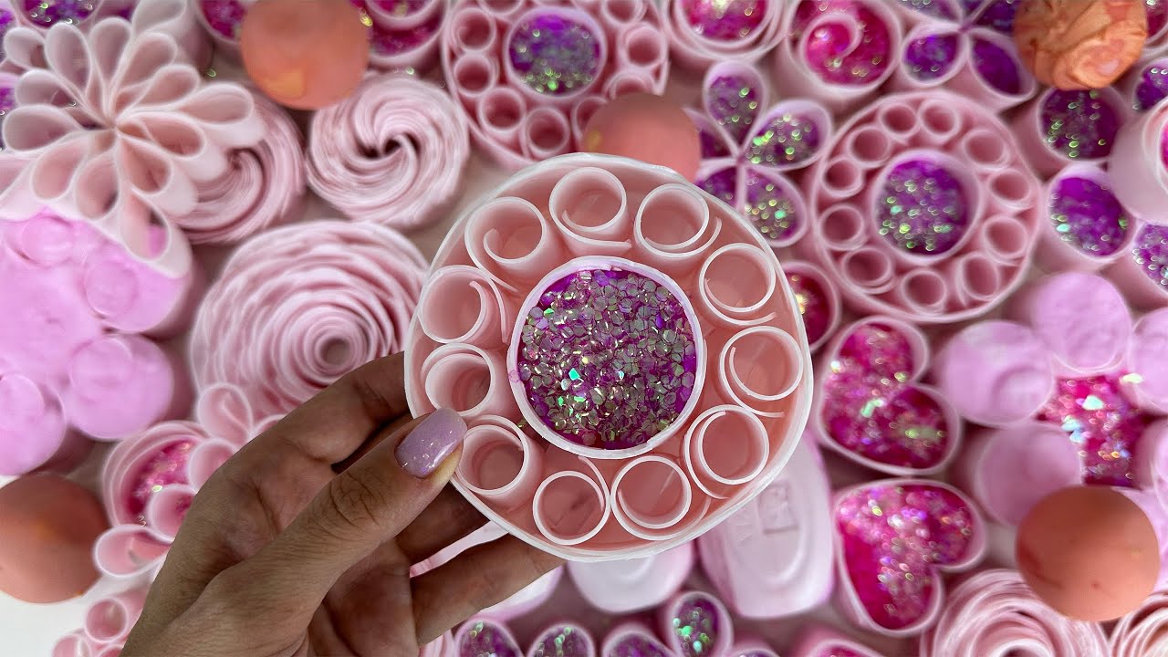 ASMR SOAP ★ Compilation set soap ★ Crushing soap boxes with glitter, foam & starch ★ Clay cracking ★