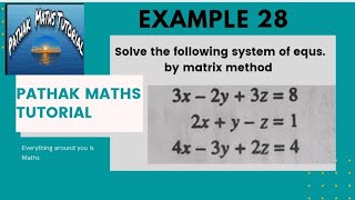 Class +2 NCERT Chapter 4(Determinants) Example 28