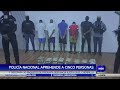 Policía Nacional aprehende a cinco personas y decomisa 30 paquetes de presunta sustancia ilícita