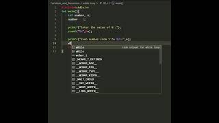 #shorts #rookieprogrammer C program to print EVEN numbers from 1 to N using while loop