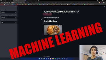 Machine Learning FOOD RECOMMENDER Project [TSRS Hackathon] *ARTIFICAL INTELLIGENCE* #shorts