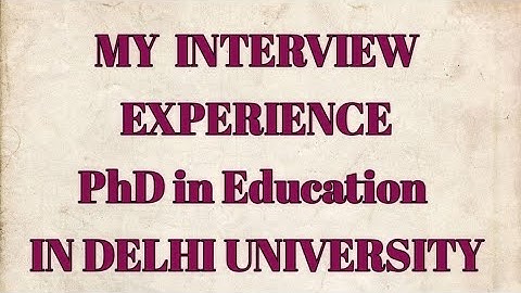 #duinterviewexperience #delhiuniversityadmissionprocess2021 #du #phd #interview#delhiuniversity
