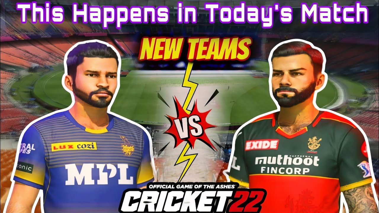 RCB VS KKR IPL 2024 GAMEPLAY CRICKET22(GAMEPLAY REAL MATCH )#rcbvskkr # ...