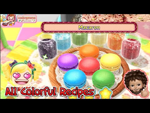 Cooking Mama: Cuisine! - Colourful Recipes | Rainbow Mille Crepe, Cupcake and Macaron (2023 update)