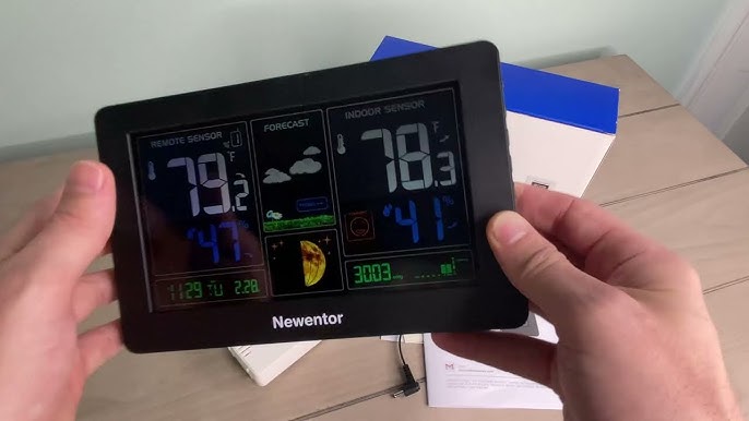 DOVEET Weather Station Wireless Indoor Outdoor, Color Weather Stations with  Indoor Outdoor Thermometer Wireless Sensor