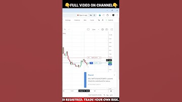 Zerodha Option trading Target on Chart Live Demo  #rkonlinecenter #optiontrading