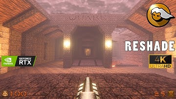 4K RTX 4090 Quake 1 Ray Tracing Mod - Episode 1 - Level 1 and 2 - Reshade