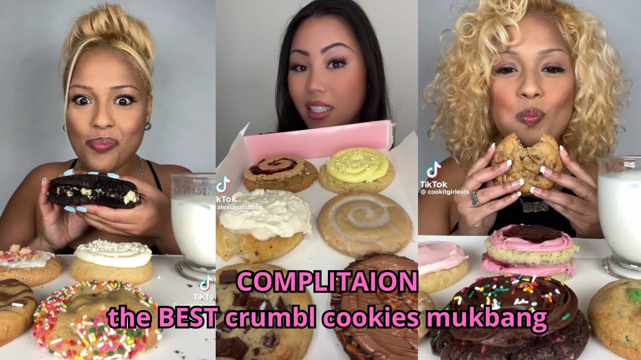 Crumbl Cookies mukbang TikTok Compilation