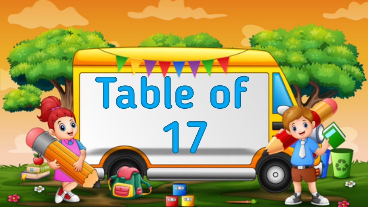 Table of 17 in English   ||  17 Table in English  ||