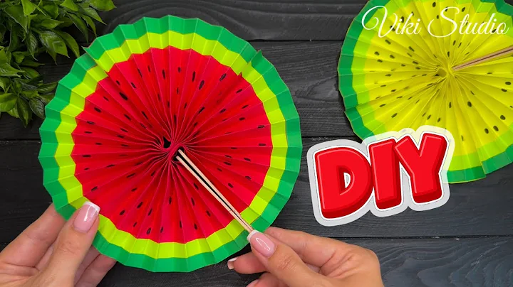 Cute Paper Pop Up Fans 🍉 DIY Watermelon HandFans 🍉 Paper Fan Decorations