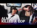 Psycho Attacks Cops With A Screwdriver During Chase!