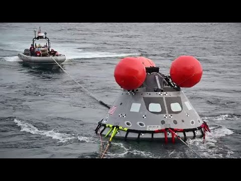 recovery teams prepare for Artemis I splashdown - YouTube