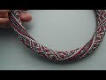 Beaded Rope Necklace, Crochet necklace with seed beads, @olesia.ternovnik