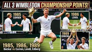 Boris Becker – All Wimbledon Championship Points (1985, 1986, 1989)