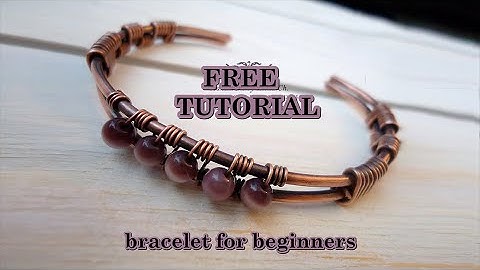 FREE wire wrap Tutorial on how to make a simple bracelet with round beads. (for beginners)