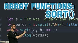 16.9: Array Functions: sort() - Topics of JavaScript/ES6